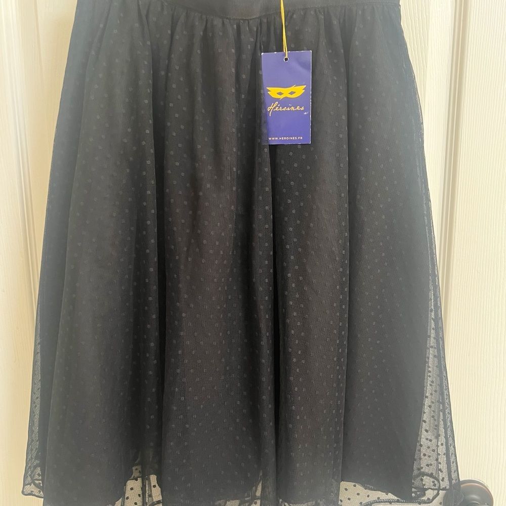 Heroines France black  Skirt, Sheer, fairy goth skirt, long tutu, whimsigoth